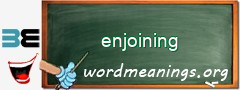 WordMeaning blackboard for enjoining